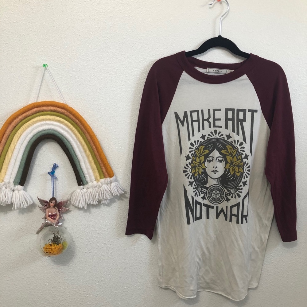 half sleeved obey “make are not war” t-shirt